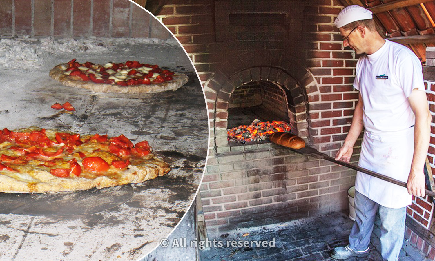 Forno de tijolos que utiliza madeira ou carvão combustível para cozinhar
