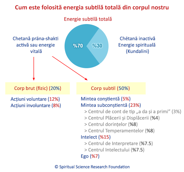 Cum este folosită energia subtilă totală din corpul nostru