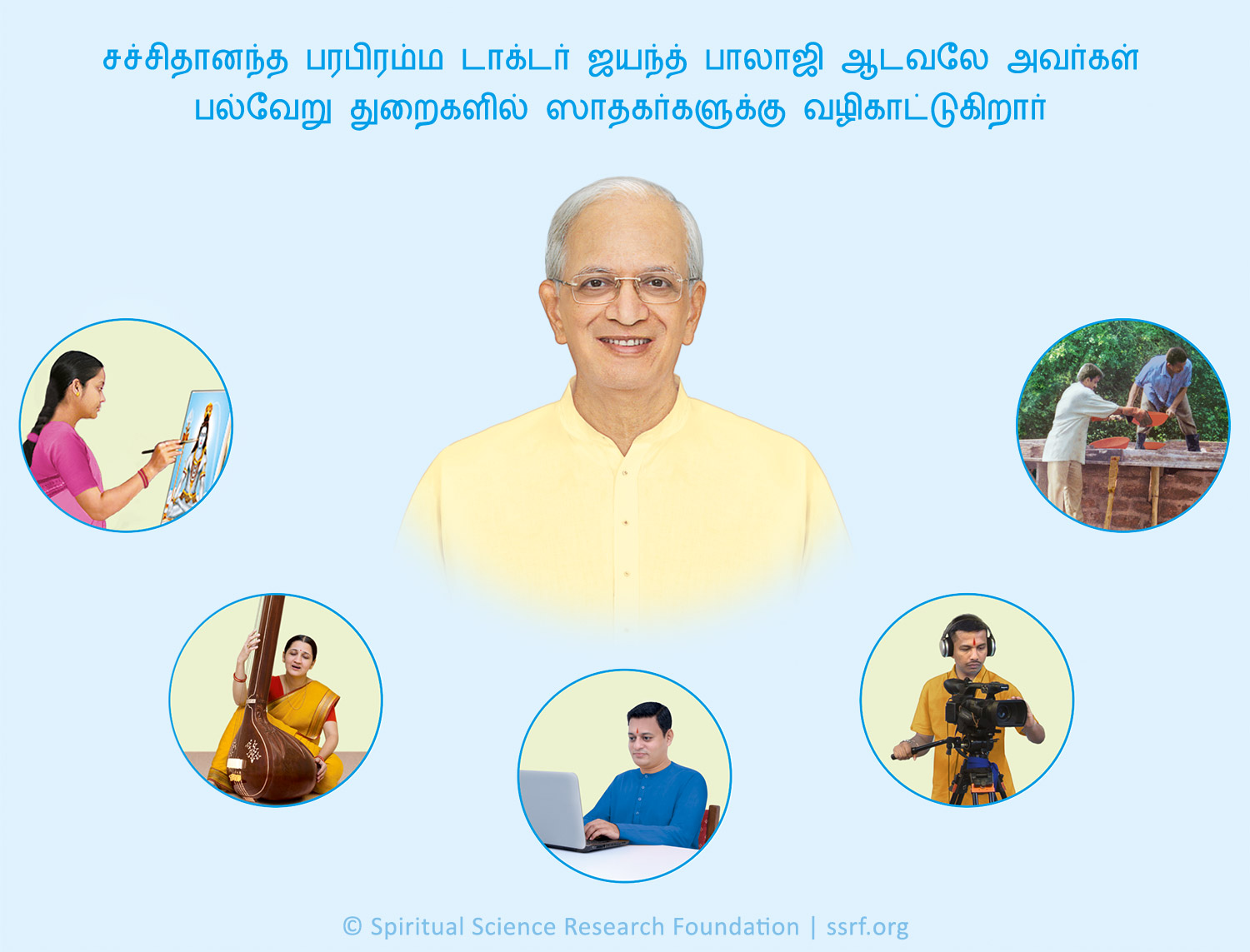 சச்சிதானந்த பரபிரம்ம டாக்டர் ஜயந்த் பாலாஜி ஆடவலே அவர்கள் பல்வேறு துறைகளில் ஸாதகர்களுக்கு வழிகாட்டுகிறார்