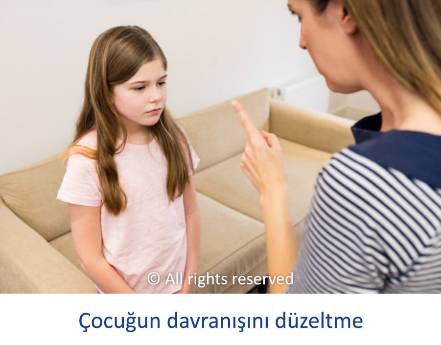 Correcting a child's behaviour
