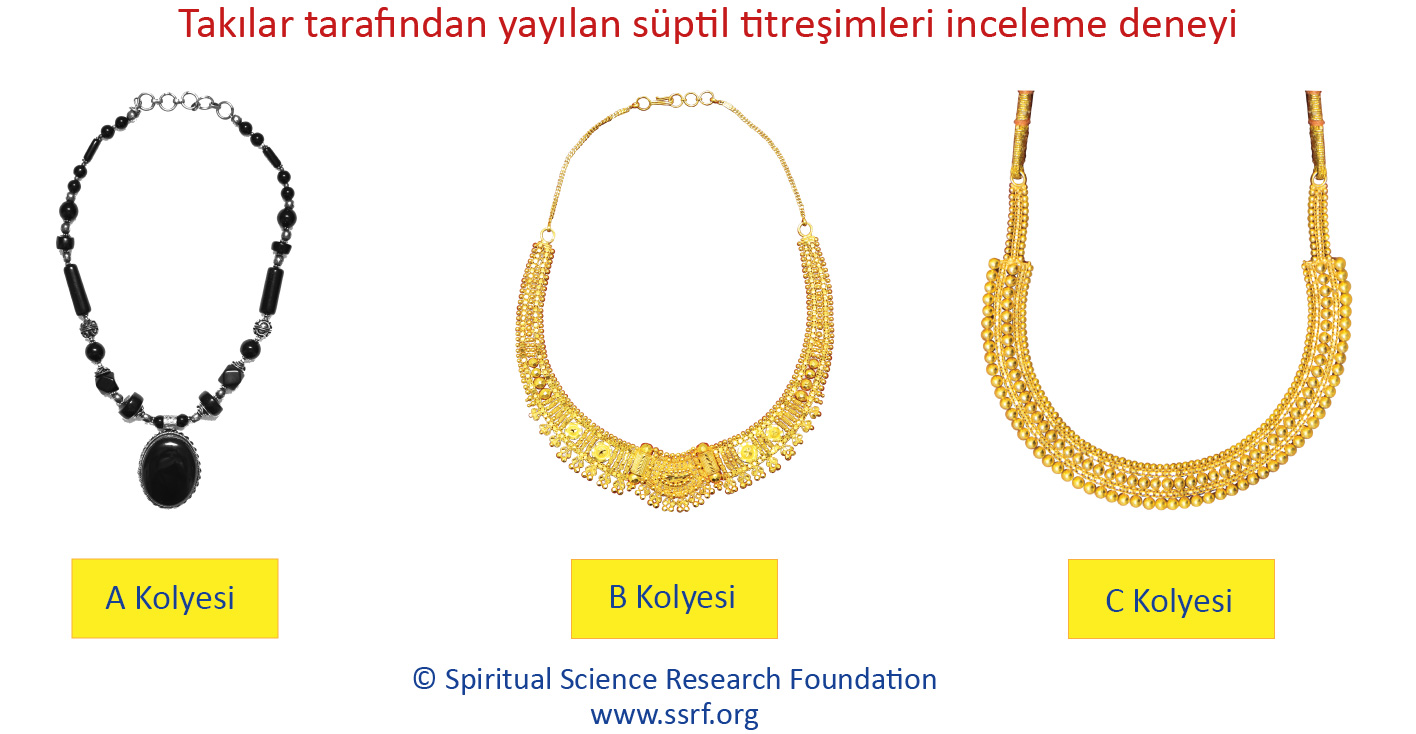 Takılar tarafından yayılan süptil titreşimleri inceleme deneyi