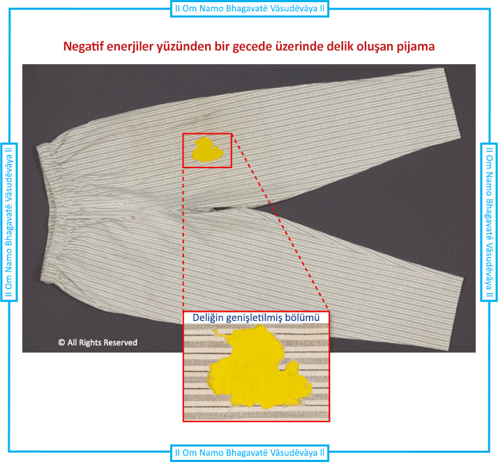 Negatif enerjiler yüzünden bir gecede üzerinde delik oluşan pijama