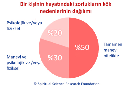 Bir kişinin hayatındaki zorlukların kök nedenlerinin dağılımı