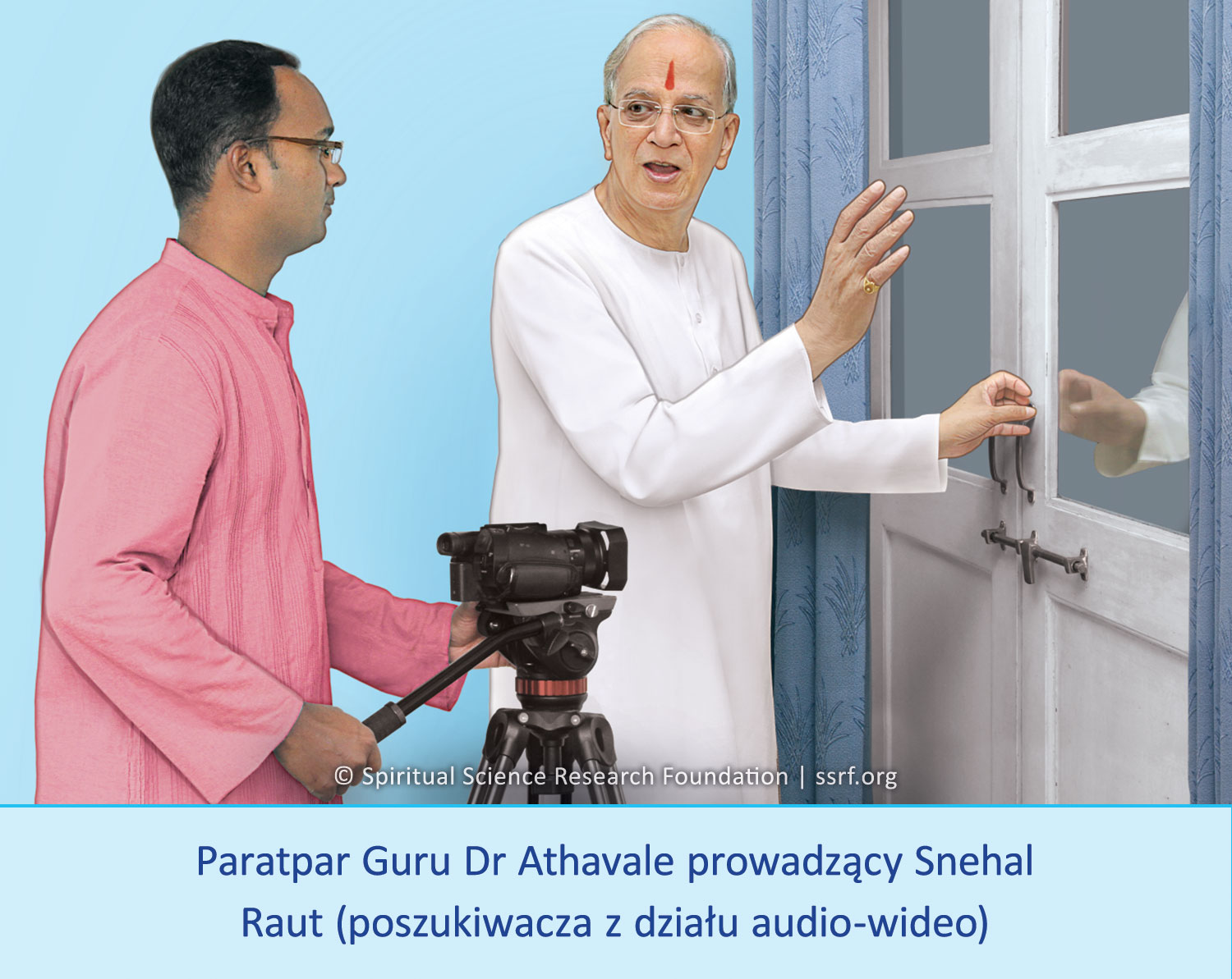 Paratpar Guru dr Athavale prowadzący Snehal Raut (poszukiwacza z działu audio-wideo)