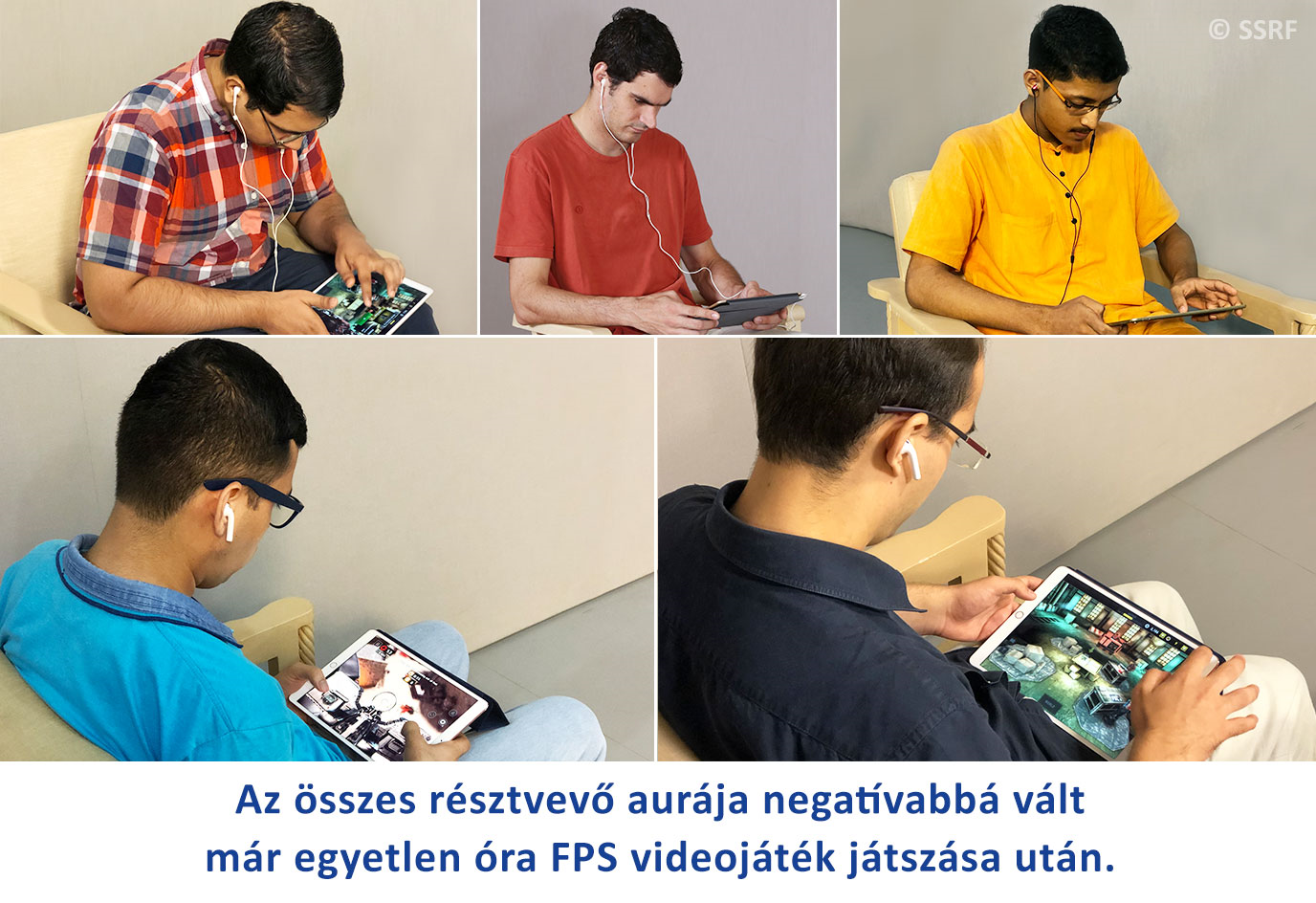 Az összes résztvevő aurája negatívabbá vált már egyetlen óra FPS videojáték játszása után